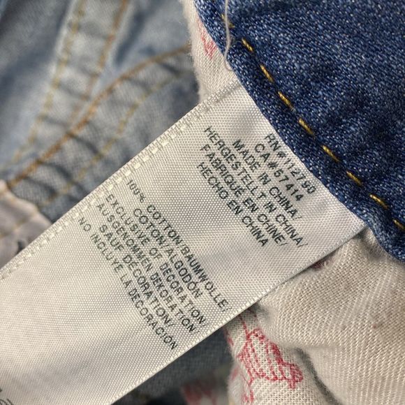 True Religion Straight Denim Jeans 33 - Picture 7 of 9